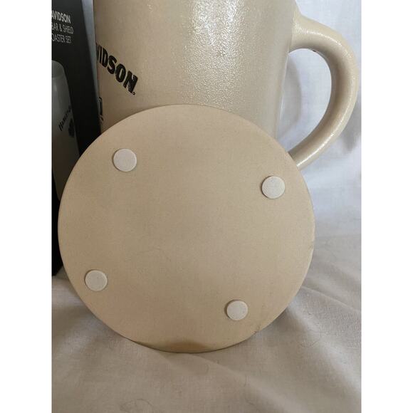 NIB Harley Davidson Silhoutte Bar and Shield Stein/Coaster Set - Picture 7 of 9